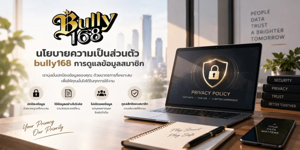 นโยบายความเป็นส่วนตัว bully168 การดูแลข้อมูลสมาชิก